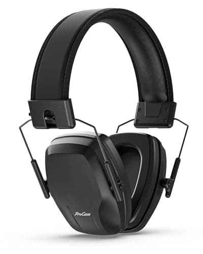 ProCase Hearing Protection Ear Muffs SNR 29dB, Noise Cancelling Headphones for Adults/Teen, Adjustable Soundproof Ear Defenders for Autism Sensory, Work, Shooting, Construction, Mowing -Black - Image 1