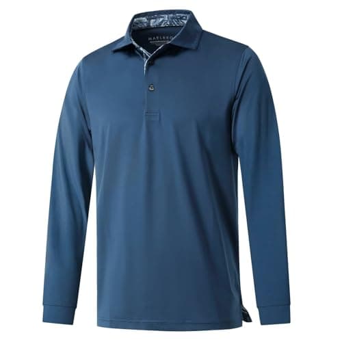 Long Sleeve Polo Shirts for Men Dry Fit Performance Moisture Wicking Casual Collared Golf Shirts for Men - Image 1