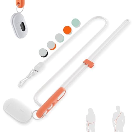 Hello.it Hands-Free Dog Leash 4.3-7.5 FT, Waterproof Waist Dog Training Lead for Small/Medium/Large Breeds Walking Running, Adjustable PVC Crossbody Pet Rope Leashes with Poop Bags Holder, Orange&Gray - Image 1