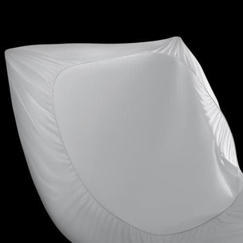 Twin Mattress Protector Tencel Luxury 100% Waterproof Mattress Protector,Silky Soft & Breathable,Noiseless Cooling Mattress Pad Cover Fitted 18" Deep Pocket(White,39"x75")