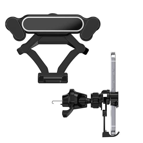 LENTION Car Phone Holder Mount, Air Vent Phone Holder for Car with Triangular Metal Hook, Compatible with iPhone 17/16 Pro Max Samsung Galaxy One-Hand Operation for Safe Driving(G12-V01) - Image 1