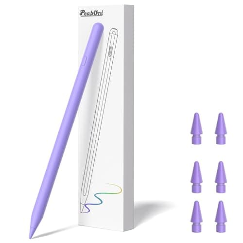Stylus Pen for iPad with Shortcut, 3X USB C Fast Charge Active Pencil Compatible with Apple iPad (A16) 11/10/9/8/7/6th Generation, Pro 13"/12.9"/11", Air 3/4/5/11/13, Mini (A17 Pro) 7/6/5 Gen Purple - Image 1