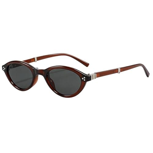 SODQW Foldable Vintage Oval Sunglasses for Women – UV400 Protection, Easy Storage for Travel, Beach & Everyday Wear - Image 1