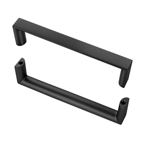 Synkylux 10 Pack Matte Black Cabinet Pulls 5-inch(128mm) Hole Center Kitchen Cabient Hardware Cabinet Handles Drawer Pulls,Cabinet Pulls,Cupboards, Dressers and Square Solid Metal Hardware - Image 1
