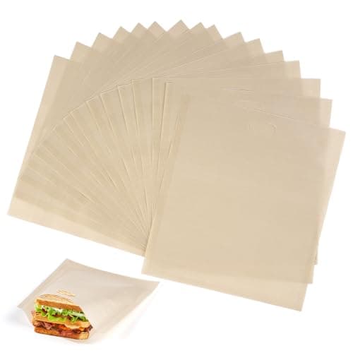 PEASUG Toaster Bags 16 Pack, Toaster Bags Reusable, Heat Resistant Non-Stick, Washable Toaster Sleeves Compatible with Toaster Microwave, Great for Grill Cheese Sandwich Toast Panini Snacks - Image 1