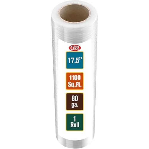 Simply Cool Stretch Wrap Industrial Strength Extra Thick 17.5" 1100 SqFt 80 Gauge 1 Pack Shrink Wrap Roll for Moving Supplies, Furniture, Pallet Wrapping, Packing, Heavy Duty Stretch Film - Image 1