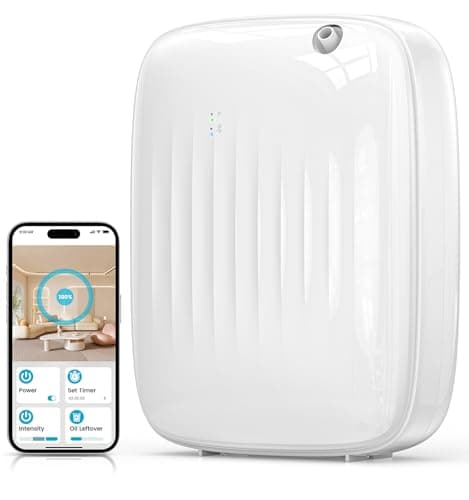 Ziweo Waterless Essential Oil Diffuser - Whole-Home Scent Cold Air Diffuser Up to 3000sq.ft for Large Home Office Hotel - Adjustable Intensity & Time, App & Panel Control - Quiet, Wall Amount - 400ml - Image 1