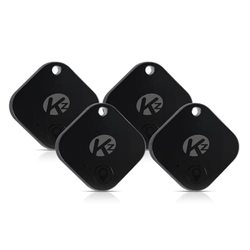 KZO Bluetooth Tracker (2025 Upgrade Version) Work with iOS and Android Devices, Phone Finder, Find Nearby, Loud Sound, Replaceable Battery, for Keys/Wallet/Backpack, 4 Pack - Image 1