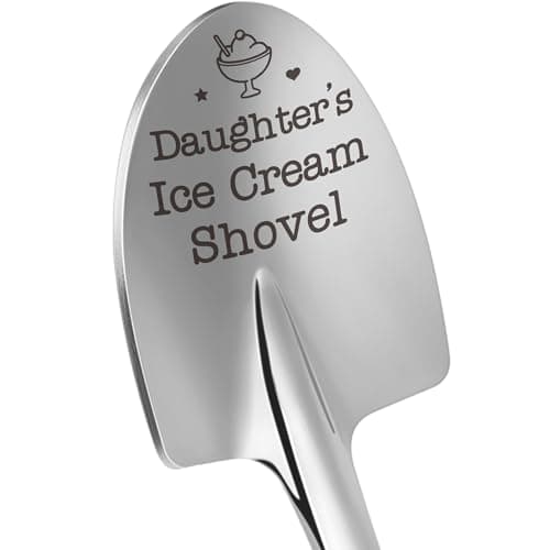 Funny Daughter Gifts from Mom Dad - Daughter's Ice Cream Shovel Spoon, Daughter Birthday Graduation Christmas White Elephant Gifts for Daughter-in-Law Bonus Step Daughters Adults Teen Girls