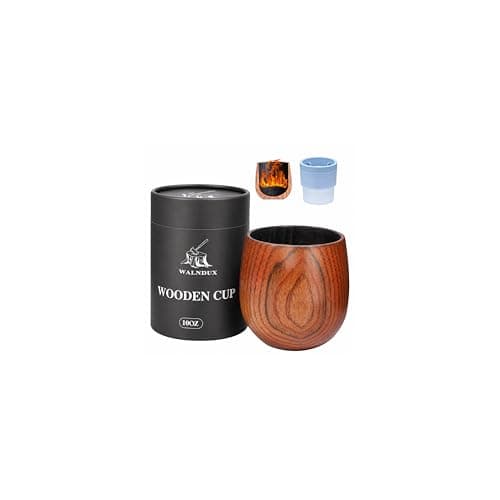 WALNDUX Upgraded Charred Whiskey Glasses Sets, Bourbon Drinking Glass, Bourbon Gifts for Men, Finished Wooden Old Fashioned Glass, Great Whiskey Gifts for Men, Dad, Or Brother (1 Pack) - Image 1