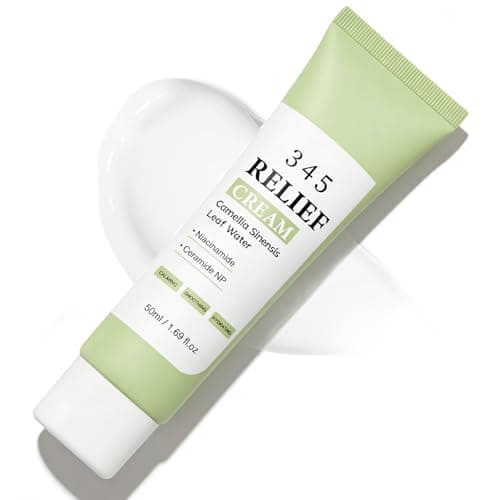 AOPEIBOTO 345 Relief Face Cream, Daily Moisturizer for Skin Soothing Recovery and Blemish Care with Niacinamide & Hyaluronic Acid, 1.69 Fl Oz - Image 1