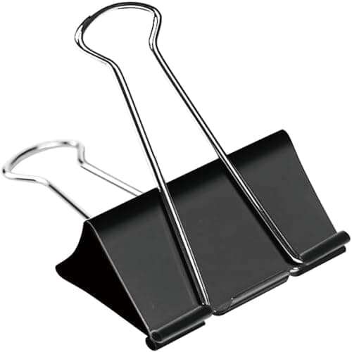 AZ Shi Kong Jumbo Binder Clips 3 inch, Binder Clips Extra Large Heavy Duty 36 Pcs for Office Supplies, Black