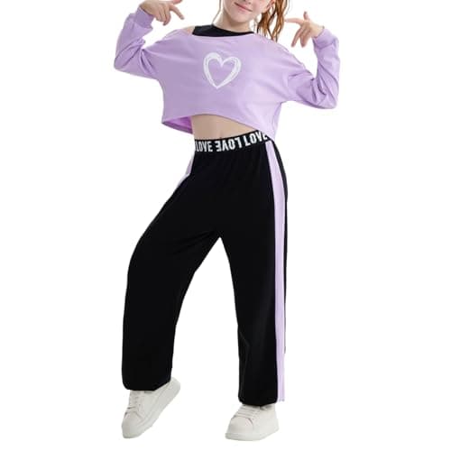 MIANZHI Girls 3 Piece Outfits Graphic Crop Top Camisole and Sweatpants Set Summer Workout Shirt Tank and Pants Overalls - Image 1