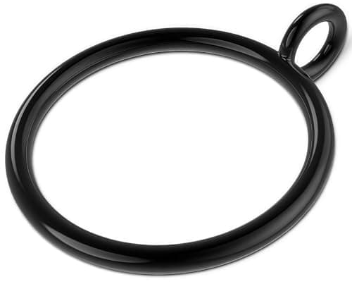 50 Pack Black Metal Curtain Rings with Eyelets - Rust-Resistant Heavy Duty Drapery Rings for Pinch Pleat Curtains, 2 Inch Fits 1.5 Inch Rod, Smooth Gliding - Image 1