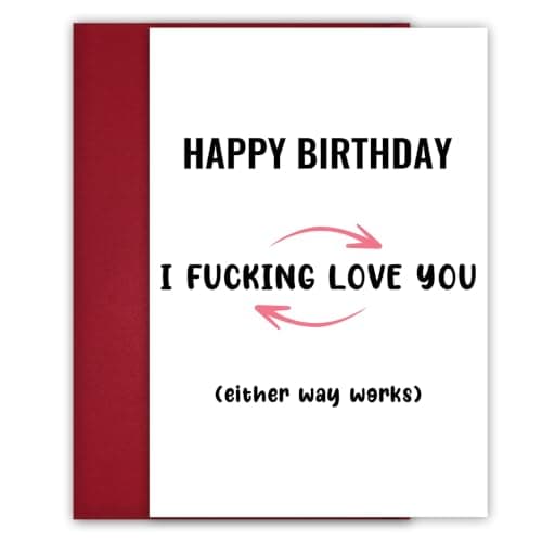 Funny Birthday Card for Husband Boyfriend, Birthday Gifts for Men Husband from Wife, Boyfriend Unique Gifts for Men Who Have Everything, Gag Gift for Him, Romantic Couples Gift Ideas
