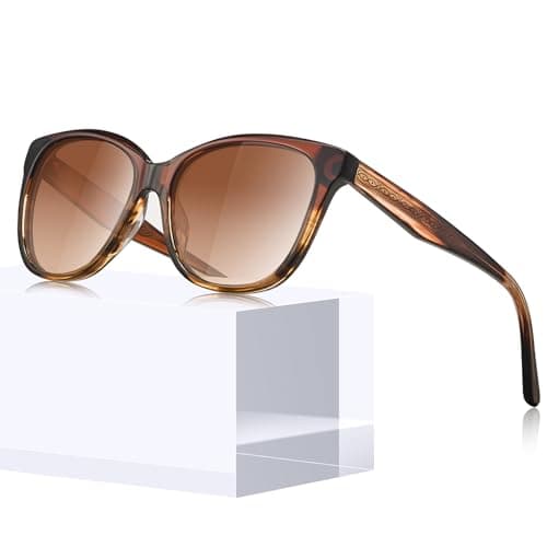 CARFIA Square Polarized Sunglasses for Women UV Protection, Italian Design Retro Embossed Pattern Wire Core Driving Shades - Image 1