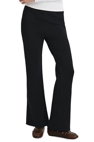 Orolay Women's Flare Sweatpants High Waisted Bell Bottom Joggers Soft Cotton Blend Bootcut Straight Leg Lounge Pants Petite Plus Size Black - Image 1