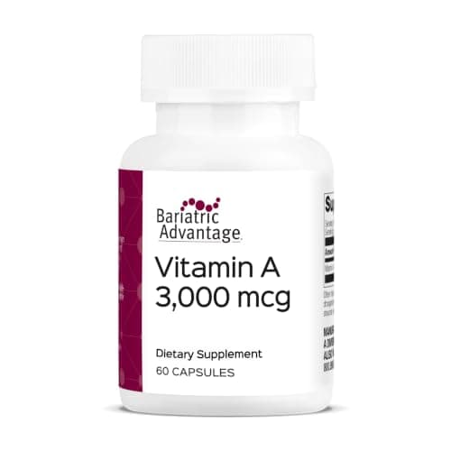 Bariatric Advantage Vitamin A 3,000 mcg - for Bariatric Surgery Patients - Easy-Digest Mini Capsules - Vitamin A Supplements - Eye Health Support* - 60 Count (2 Pack) - Image 1