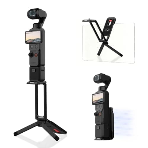 BRDRC Pocket 3 4 Magnetic Tripod Mount for Xtra Muse, Foldable Selfie Stick with Mantis Hook Stand 1/4 Mount for Arca-Swiss Quick-Release for DJI OSMO Pocket 3 4 Creator Combo/Xtra Muse Accessories