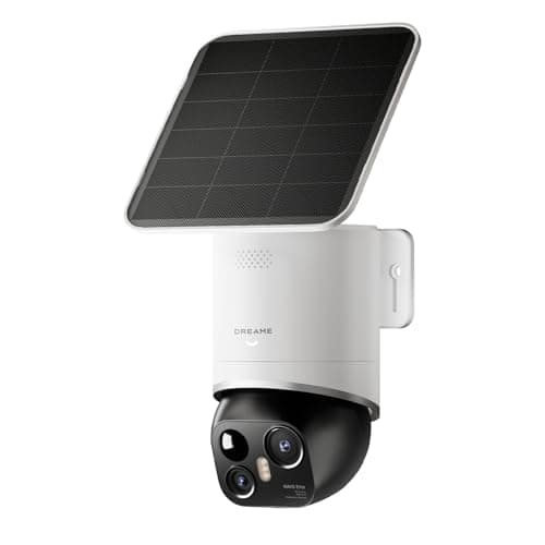 DREAME 4K Solar Security Camera Wireless Outdoor, 360° PT with Dual-Lens, 8MP True Color Night Vision, 2.4 GHz Wi-Fi 6, Smart AI Detection, 16× Hybrid Zoom, Alexa & Google Compatible - Image 1
