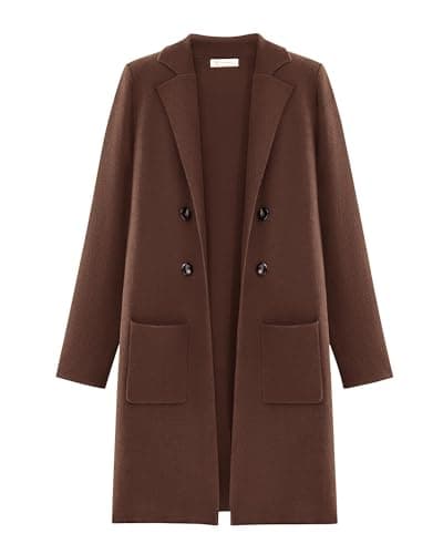 KIRUNDO Cardigan Sweaters for Women 2026 Fall Open Front Knit Sweater Jackets Business Casual Long Coatigan Winter Clothing(Brown, X-Large) - Image 1