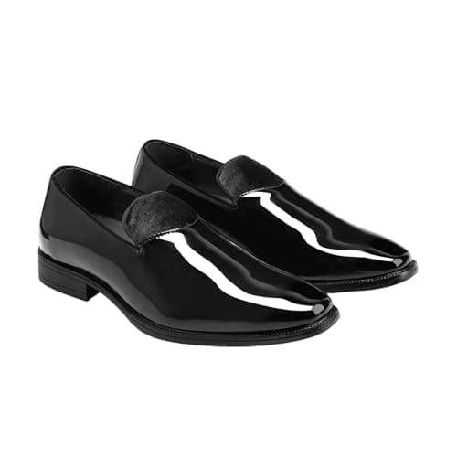 AUSTIN MILL Mens Dress Shoes Patent Leather Slip On Loafers for Casual Weekend Formal Work - Image 1