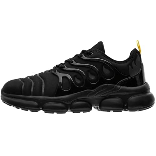 DRRHINO Steel Toe Shoes for Men Women Comfortable Lightweight Work Sneakers for Men Composite Toe Safety Sneakers Men's Slip Resistant Indestructable Construction Safety Shoes Black - Image 1