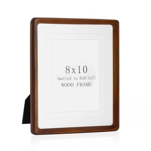 8x10 Picture Frame, NFC Memory Photo Frame for Upload Photo Video Recorder & Daily Status to Online Page, Natural Walnut Wood with Rounded Corner, Personalized Keepsake Gift for Father's Day Birthday Wedding Christmas, Dark Brown - Image 1