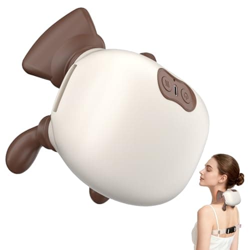 4D Neck Massager,Shoulder Hot Compress Massager, a wireless and portable massager that simulates human hand operation,suitable for relieving neck pain and relaxing muscles,with 3 adjustment modes. - Image 1