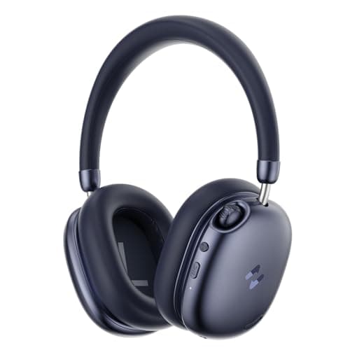 havit Space S1 Hybrid Adaptive Active Noise Cancelling Headphones Wireless, Over Ear Headphones, Bluetooth 6.0, 100H Playtime, LHDC Hi-Res Sound, Custom EQ via App, Travel, Office, Home, Blue - Image 1
