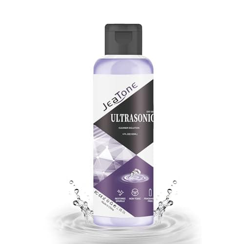 Ultrasonic Jewelry Cleaner Solution for Ultrasonic Cleaner Machine, Professional Cleaning of Jewelry, Diamonds, Gold, Silver, Remove Odors, Discoloration & Stains, Peach Scent, Purple, 4oz - Image 1