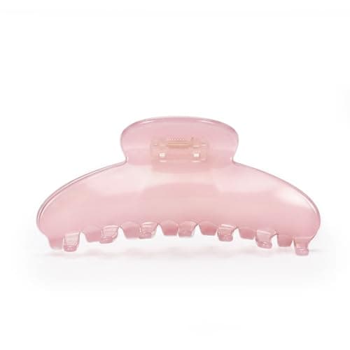 Lovime 4.3 Inch Large Claw Clip for Thin Hair & Thick Half Ups, Cute Acetate French Hair Clips for Women, Non-Slip Secure Updos & Chic Daily Styles, Pink - Image 1