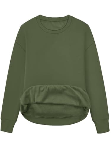 STOLKISS Green Women Casual Long Sleeve Sweatshirt Crew Neck Cute Pullover Relaxed Fit Fall Winter Sweatshirts Pullover 2026 - Image 1
