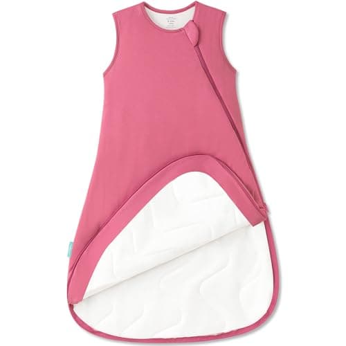 PurComfy Supersoft Sleep Sack 1.0 TOG, Premium Bamboo Viscose Baby Sleeping Bag, 2-Way Safe Zipper Sleep Sacks 15-24 Months (Berry) - Image 1
