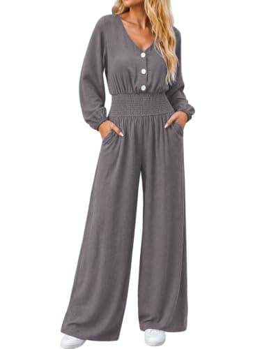 LOOKBOHO Dressy Jumpsuits for Women Casual Long Sleeve Fall Outfits - Image 1