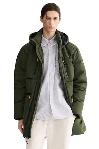 Orolay Men's Thickened Down Jacket Hooded Winter Coats with 6 Pockets Army Green XXL - Image 1
