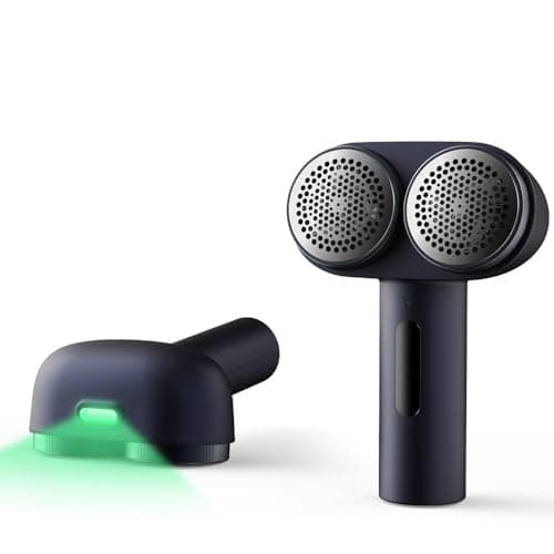 Nesugar Electric Professional Dual-Head Fabric Shaver and Lint Remover and Clothes Shavers with Green Light aided Identification, 3-Speeds (M5) - Image 1