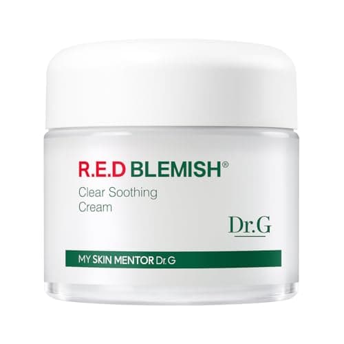 Dr. G R.E.D. Blemish Clear Soothing Cream - Calming Korean Moisturizer for Redness - Soothes Acne & Irritation - With Centella Asiatica - Long-Lasting Hydration - 2.36 fl oz - Image 1