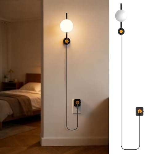 JandCase Night Lights Plug into Wall, 3000K Round Milky Night Light with 1.5M Braided Cord, 0-100 LM Adjustable Plug in Nightlight, Auto Light Sensor,Flexible Placement for Bedroom, Bathroom - Image 1