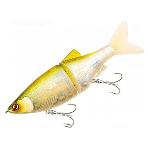 LITTMA Shiner Glide 130 Glide Baits, Slow Sinking Subtle S-Curve Action Jointed Swimbait - Midwest, South Lakes, Rivers, Freshwater Lure for Bass, Trout, Pike - Image 1