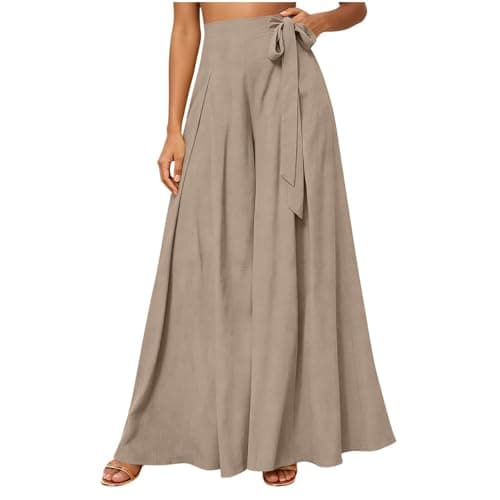 Culottes for Women Fashion 2026 Summer Fall Khaki XX-Large - Image 1