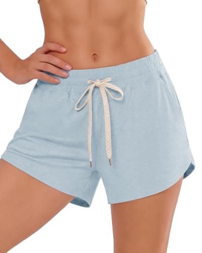 iceROSE Sweat Shorts for Women, Athletic Running Workout Drawstring Casual Lounge Loose Summer Shorts with Pockets - Image 1