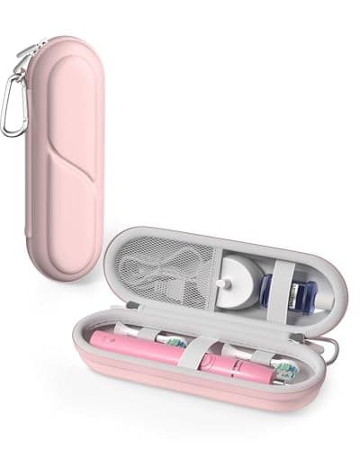 ProCase Toothbrush Travel Case for Oral-B/Oral-B Pro 1000 1500 5000 7000 7500 6000 9600/Philips Sonicare 4100 5100 1100 6100 5300 Oral-B iO Electric Toothbrush Portable Hard Container -Pink - Image 1