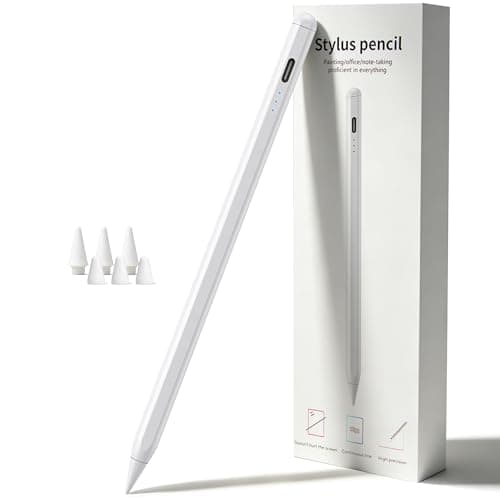 Stylus Pen for iPad 2018-2025, 13 Mins Fast Charging Magnetic Pencil (3X Fast Charge) with Tilt Sensitivity & Palm Rejection for iPad 6-8/9/10/11, Air 3/4/5/M2/M3, Mini 5/6/7, Pro 11/12.9/M4/M5 - Image 1