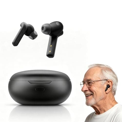 Hearing Aid For Seniors & Adults, FDA-Registered OTC Hearing Aid for Hearing Loss With Noise Cancelling, 34-Channel Digital Sound, Rechargeable In-Ear Hearing Amplifier, Gifts for Men Women