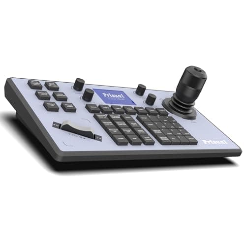 Prisual PTZ Camera Controller PoE 4D Joystick LCD Screen Setup, Elevate Your Church Live Streaming with VISCA is Fully Compatible and extensible, Pelco D/P RS232 RS485 NDI (TEM-JOY1) - Image 1