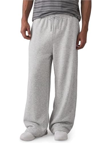 Comdecevis Baggy Sweatpants Men Open Bottom Casual Cotton Pants Unisex Mens Athletic Pants Pantalones De Hombre XXL(40) Light Gray - Image 1