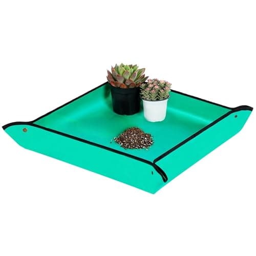 FORSHUYU Extra Large Reusable Repotting Mat 40x40 Inch(100x100cm)- Waterproof Plant Transplant Mat for Indoor Gardening,Green - Image 1