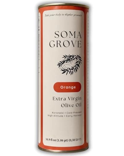 SOMA GROVE High Polyphenol (750+ mg/kg) Greek Extra Virgin Olive Oil, Cold Pressed, Early Harvest, Koroneiki, Cooking & Daily Wellness, Zakynthos Mountain Origin - 16.9oz - 2024/25 Harvest (Orange) - Image 1