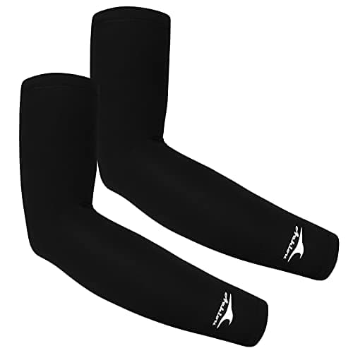 Achiou Cooling Ice Silk Arm Sleeves, Summer UV Sun Protection Compression Sleeves UPF 50+ for Women Volleyball Youth Sports